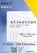 Produktbild pripa - Etiketten 105 x 74-8 Stueck auf A4-25 Blatt - gelb - DIN A4 Selbstklebende Etiketten 3427