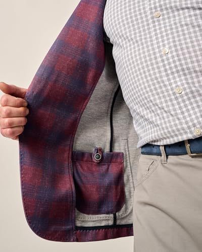 johnnie-O Medici Top Shelf Stretch Knit Sport Coat Malibu Red / 46 / R3