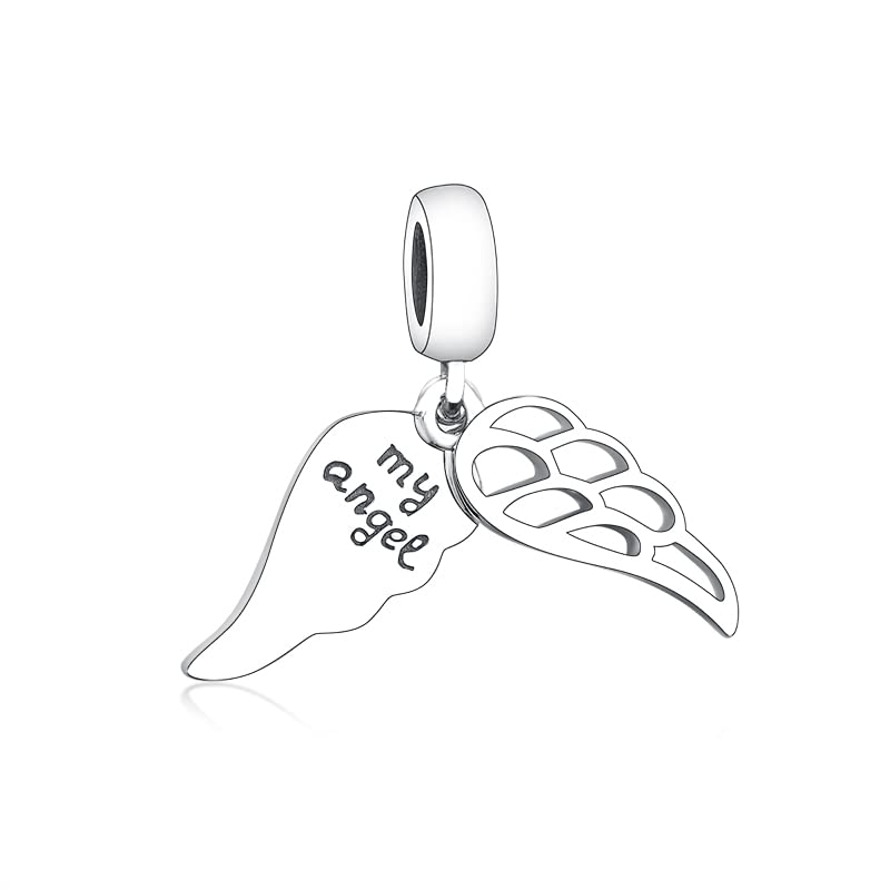 Ala de ángel en plata conmemorativa para recordar a una madre o hermana
