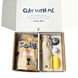 SCULPD Pottery Kit, Air-Dry Clay Starter Kit for Beginners with Gloss Varnish, Paint, Tools and...