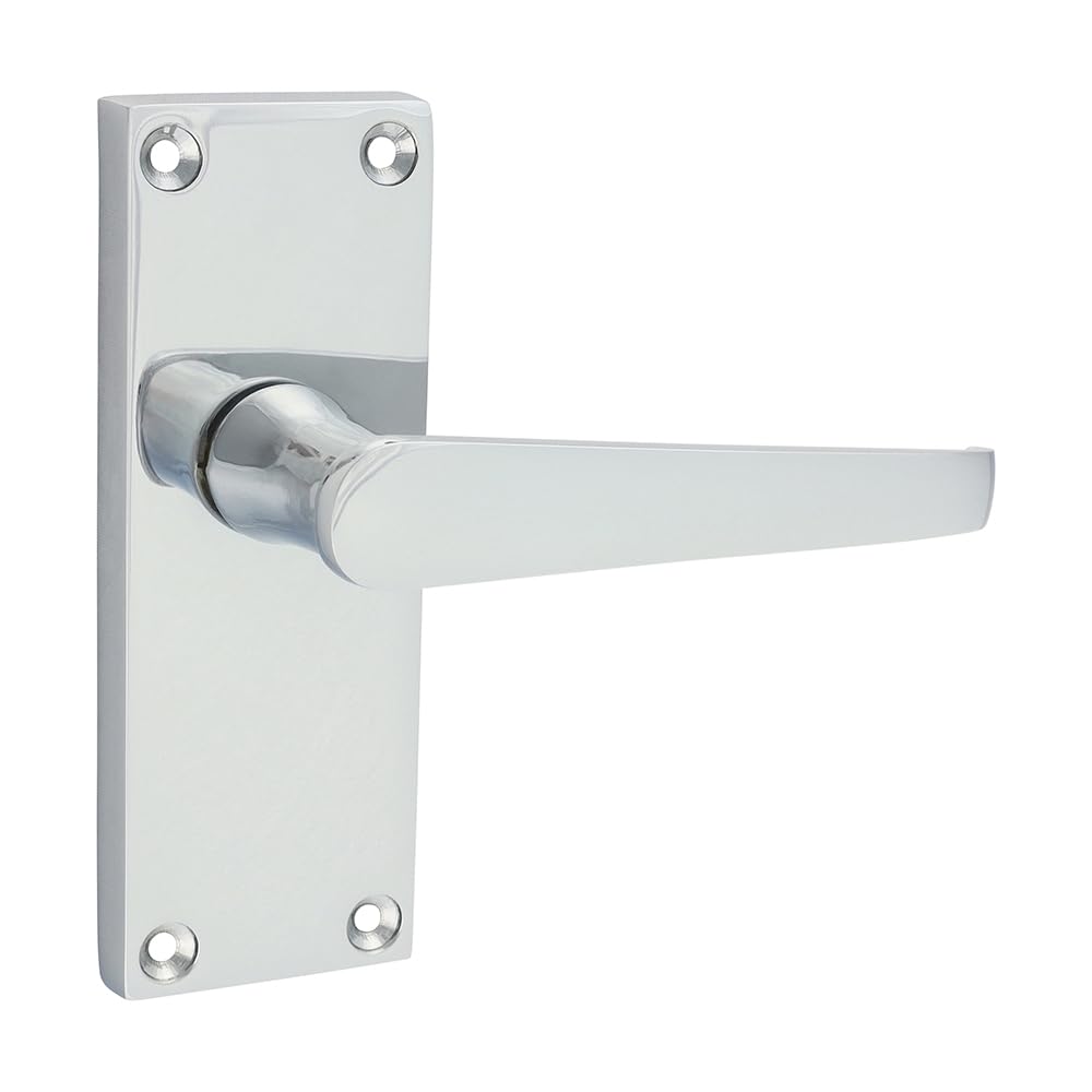 Timco - Victorian Straight Latch Handles - Polished Chrome (Size 114 x 42-2 Pieces)