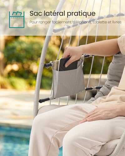 Chaise Suspendue Extérieur Pliable 160 kg SONGMICS