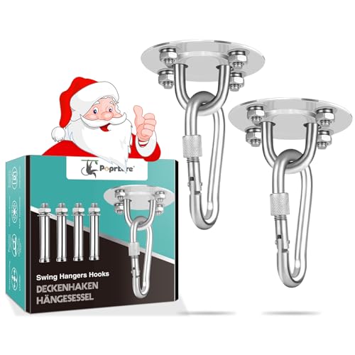 Deckenhaken Hängesessel, Edelstahl boxsack deckenhalterung bis 400KG,...