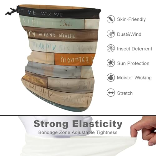 Bunch of Wood Planks Neck Gaiter Unisex Ski Mask Gator Face Cover Scarf Balaclavas Bandana3