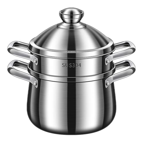 頑丈なステンレス鋼の調理鍋蒸しトレイ蓋付き炊飯器沸騰煮込みや缶詰調理器具用のユニークなポット