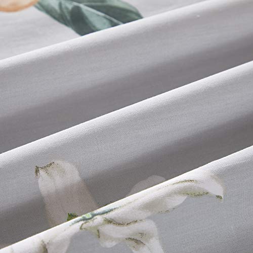 OAITE Duvet Cover Set, 100% Cotton Duvet Cover, Ultra Soft and Easy Care, Bedding Twin Queen King Size Set, 3-Piece Duvet Cover Set Includes 2 Pillow Shams (Lilium, Queen)