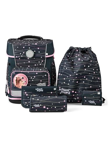 SCHOOL-MOOD Champion Maxx Ella (Pony), 6-tlg. Schulranzenset höhenverstellbar, 22 Liter, 1,1 kg Grundschule 1.-4. Klasse, Modell 2026