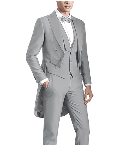 Men's 3 Pieces Suit Tuxedos Fit Jacket Party Waistcoat Blazer Set for Wedding3