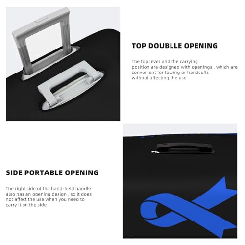 Travel Luggage Cover Vintage Colon Cancer Awareness Fashion Washable Baggage Suitcase Protector Fit For Luggage Medium4