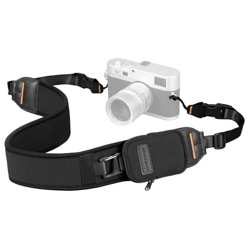 K&F CONCEPT Correa Camara De Fotos, Camera Strap Para para Fotógrafos, Correa Camara Reflex Ajustable 109 130cm Compatible con Sony/Canon/Nikon/Fuji DSLR SLR Cámara sin Espejo Negro