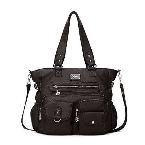 Sac à main souple PU cuir multi-poches KL928 avec de nombreux compartiments pratiques
