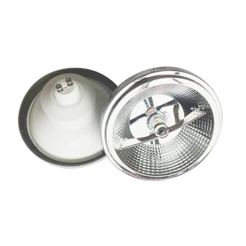 HHF Home Lighting, Lot de 10 Ampoules LED AR111 COB, AC/DC 12 V, 12 W, GU10/G53 ES111, 111 x 68 mm, en Aluminium(Warm White,G53 12W)