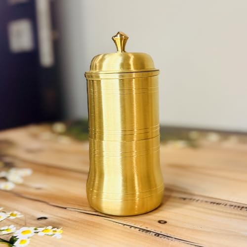 Image of Brass Coffee Filter | South Indian Traditional Style Coffee Maker | Handcrafted Copper Finish Filter Kaapi Brewer | Metal Coffee Filter for Home Kitchen Use Drinkware Tool