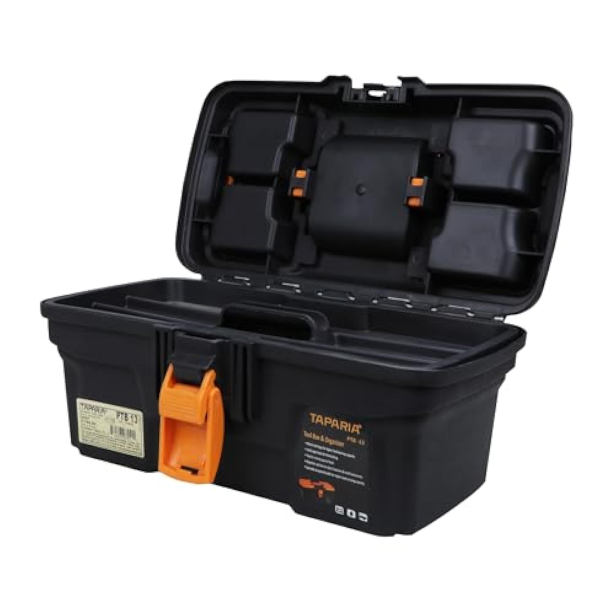Compact Plastic Tool Box with Organizer
