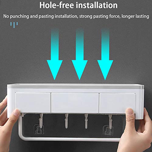 Soporte de baño de viscosa impermeable y perchero portátil multifuncional 7