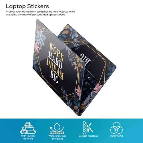 Image of Galaxsia Floral D21 Full Body Vinyl Laptop Skin /Sticker /Cover Upto 15.6 Inches Laptops Laminated-Removable-HD Quality Compatible for Hp-Dell-Sony-Lenovo-Asus etc.(15x10 Inches)