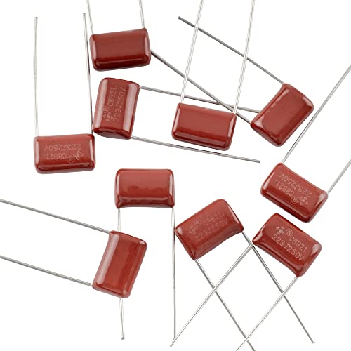 Musiclily Pro Tamaño Pequeño Metalizado Polipropileno MPP CBB21 Condensador de Película .022uf 22nF 5% 250V para Guitarra Eléctrica Bajo(Set de 10)