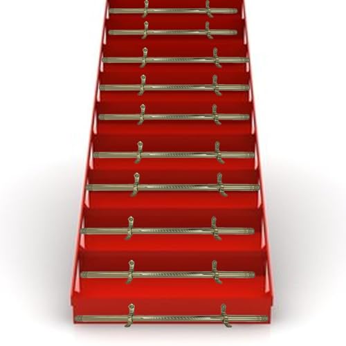 Barras para alfombras de escalera de 60 cm ideales para renovar escalones de madera en pasillos