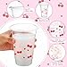 Havawish 100 Pcs Red Cherry Bow Plastic Cups 16 oz Disposable Clear Cups Coquette Bow Snowflake Theme Decorations for Birthday Baby Bridal Shower Wedding Xmas Winter Holiday Party Supplies