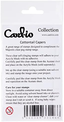 Card-io Cottontail Capers Clear Stamp Set, 16.3x8.4x0.3 cm