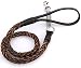 DHGTEP Guinzaglio Cane Grandi Cani Vera Pelle Intrecciata Cane Formazione Guinzaglio per Pastore Tedesco Bulldog Labrador Gold Retriever Guinzagli Animali con Cuscino Primavera