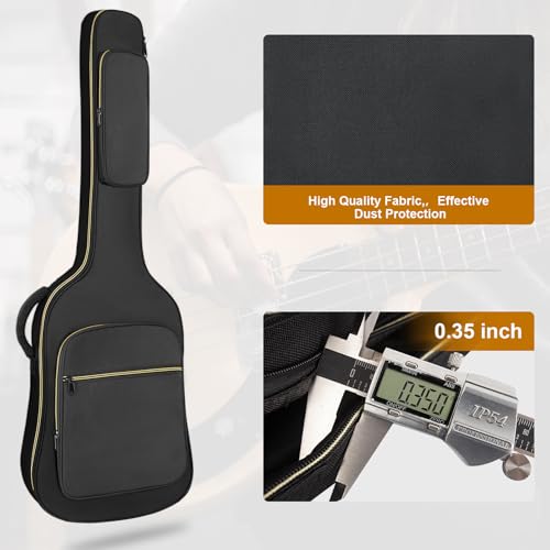 LETSROCK Funda para Bajo Eléctrico Negra con Acolchado Impermeable y Bolsillos miniatura 4
