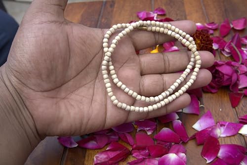 Image of Original Tulsi Kanthi Mala from Vrindavan Dham- Pure Tulsi (Gol Dana 3-4mm, Two Round)