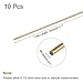 MECCANIXITY Brass Rod,Brass Solid Round Rod 0.8mm/0.03inch Diameter 300mm Length Lathe Bar Stock for RC Model DIY Craft Pack of 10