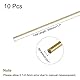 sourcing map Paket von 10 Messing Rundstab 0.8mm 300mm Drehbank Stabstahl für RC Modell DIY