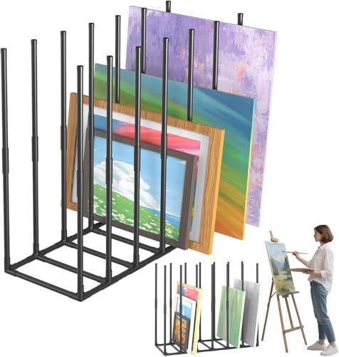 Image of Large Art Storage Rack, Art Drying Rack, Art Canvas Organizer, Store Frames, Panels, Prints, Canvases, Panels For Oil Painting Display, Art Studio, Gallery