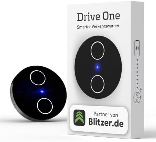 Needit Drive One 2 Verkehrsassistent I Offizieller Partner von Blitzer.de | Warnt vor Kontrollen & Gefahren I Automatisch aktiv I Unauffällig im Fahrzeug