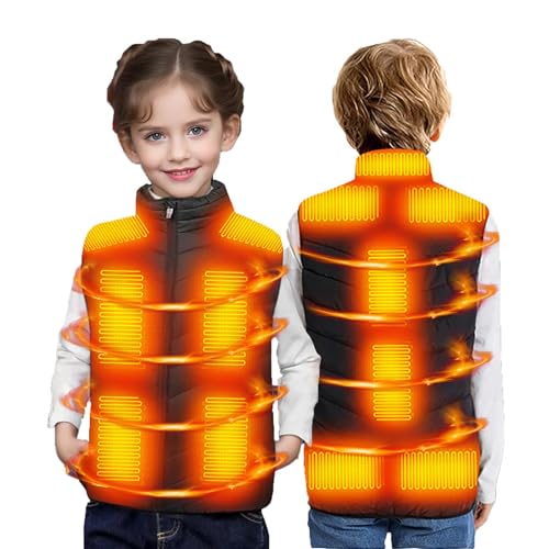 Kids Heated Vest Boys Girls Heating Gilet 13 Heating Zones Heated Jacket USB Body Warmer 3 Adjustable Temperature Vest