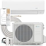 Senville AURA Series Mini Split Air Conditioner Inverter Heat Pump, 15000 BTU, Compatible with Alexa, Energy Star, White