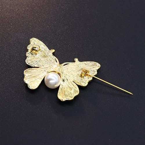 Image of Butterfly Brooch for Women, Insect Butterfly Pins Shawl Pin Clip Flashing Butterfly Jewelry Fashion Brooch Wedding Accessories Sweater Scarf Brooch for Women