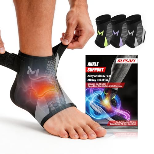 2-Pack Ankle Brace Pro Lace up Anklepro Support Women Men Bidirectional Motion Softball Ankles Sports Sock with Straps Lightweight Basketball Elastic Ankle Stabilizer for Sprained Injured Foot (Gray)