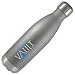 WaterVault Stainless Steel Water Bottle, Vacuum Insulated Double Wall, Keep Hot to 12, Cold to 24 Hours - Soda Classic Cola Shaped Thermos Bottle (Matte Gray 1 Liter)