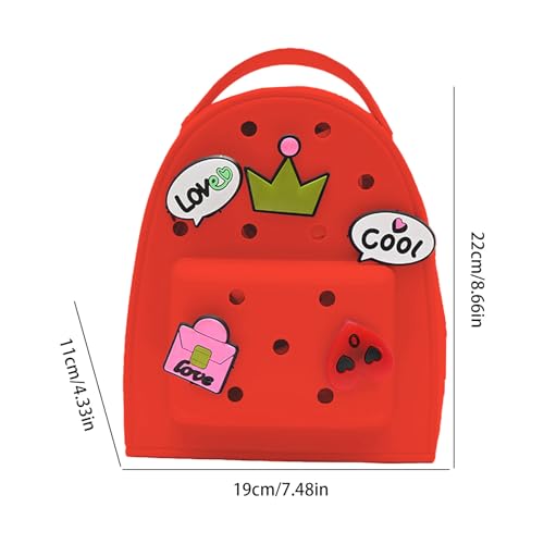 Sac à main en silicone étanche et léger avec breloque pour filles