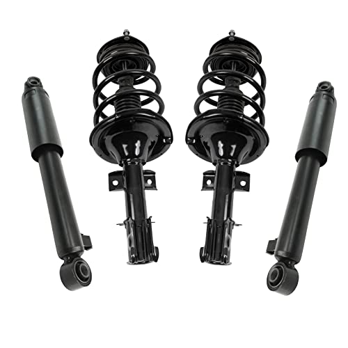 Image of TRQ Front and Rear Complete Strut Assembly & Shock Absorber Kit Complete Strut & Coil Spring Assembly Compatible with 2007-2012 Hyundai Veracruz
