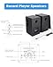 Orroplus Powered Bookshelf Speakers Pair, 70W Surround Sound Home Stereo Speakers Wired Optical/ARC/RCA/AUX/BT Input Active Record Player Speakers with 4
