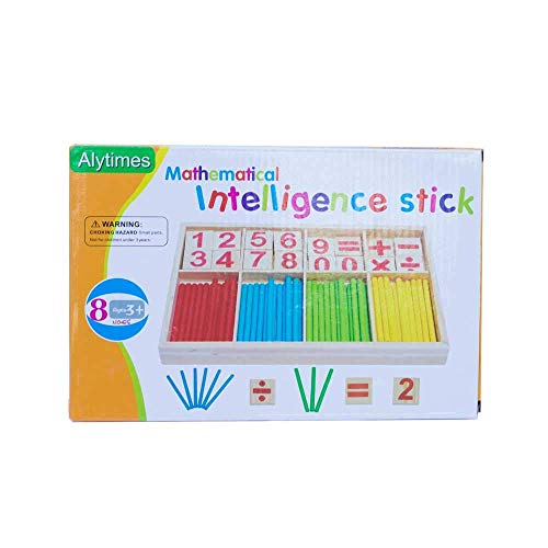 Alytimes Counting Stick Calculation Math Educational Toy, Wooden Number Cards And Counting Rods Box #TOP5
