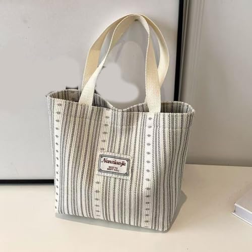 Bolso Tote rayado para mujer uso diario miniatura 1