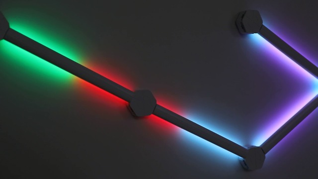 Image of Gaming Lights for Wall, RGB LED Gaming Lights, Smart Wi-Fi Game Lamp with Voice Control and Remote, Party Decor Light for Game Room Party Setup Bedroom Living Room DIY 12 Pack Wall Sconce.