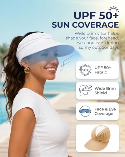 Visera deportiva plegable con protección UV para mujer miniatura 2
