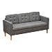 Produktbild HOMCOM 3-Sitzer Sofa Stoffsofa Doppelsofa abnehmbar mit Kissen Gummiholz Baumwoll Grau 166,5 x 62 x 82 cm