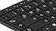 Lacerto® | 14x14mm - Deutsches Aufkleberset für PC & Laptop Tastaturen inkl. Zusatztasten & Ziffernblock | Farbe: Schwarz