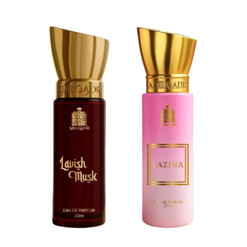 Adilqadri Lavish Musk & Lazina Eau De Parfum Combo for Men & Women, 20ml Each | Musky Powdery Fruity Floral & Woody Fragrance | Long-Lasting Perfume-image-41