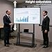 Generic Smart Board Stand Height Adjustable Universal TV Floor-Standing Stand with Wheel Conference TV Mobile Cart for Classroom Home Office