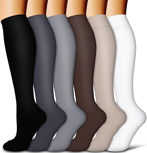 Image of COOLOVER Copper Compression Socks for Women and Men(6 Pairs)-Best Support for Running, Athletic, Travel