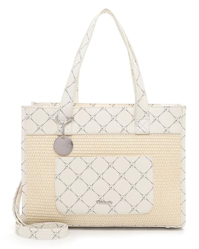 Tamaris Anna Shopper Ecru : le grand sac spacieux pour tout ranger facilement