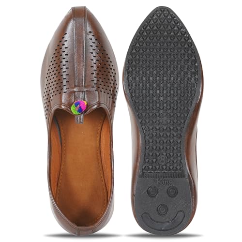 Image of DFR Mens Juttis Ethnic Mojaris | Casual Loafers Juti Shoe for Men